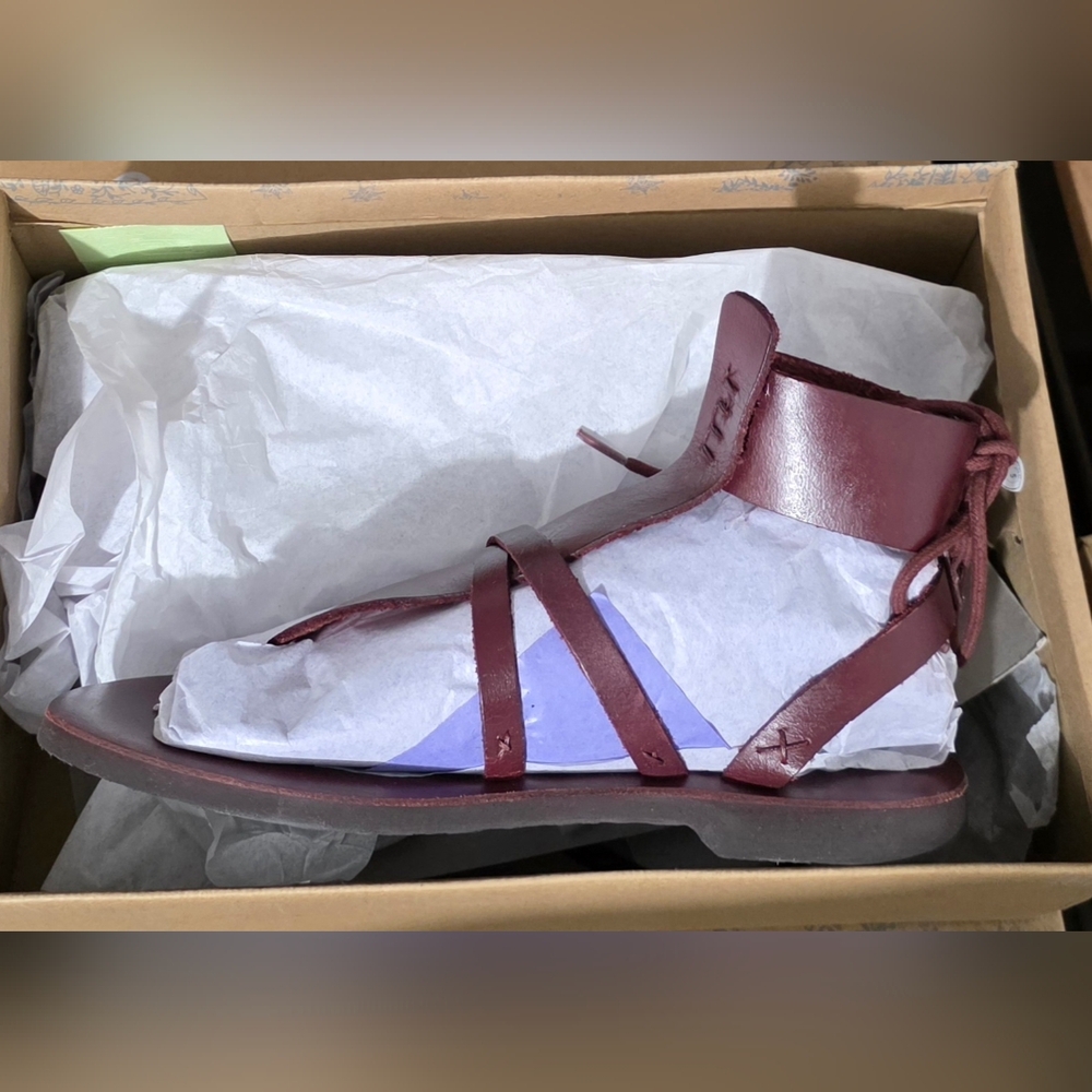 Free People Vacation Day Wrap Sandals Vegetable Dyed Leather Women's - Picture 5 of 6